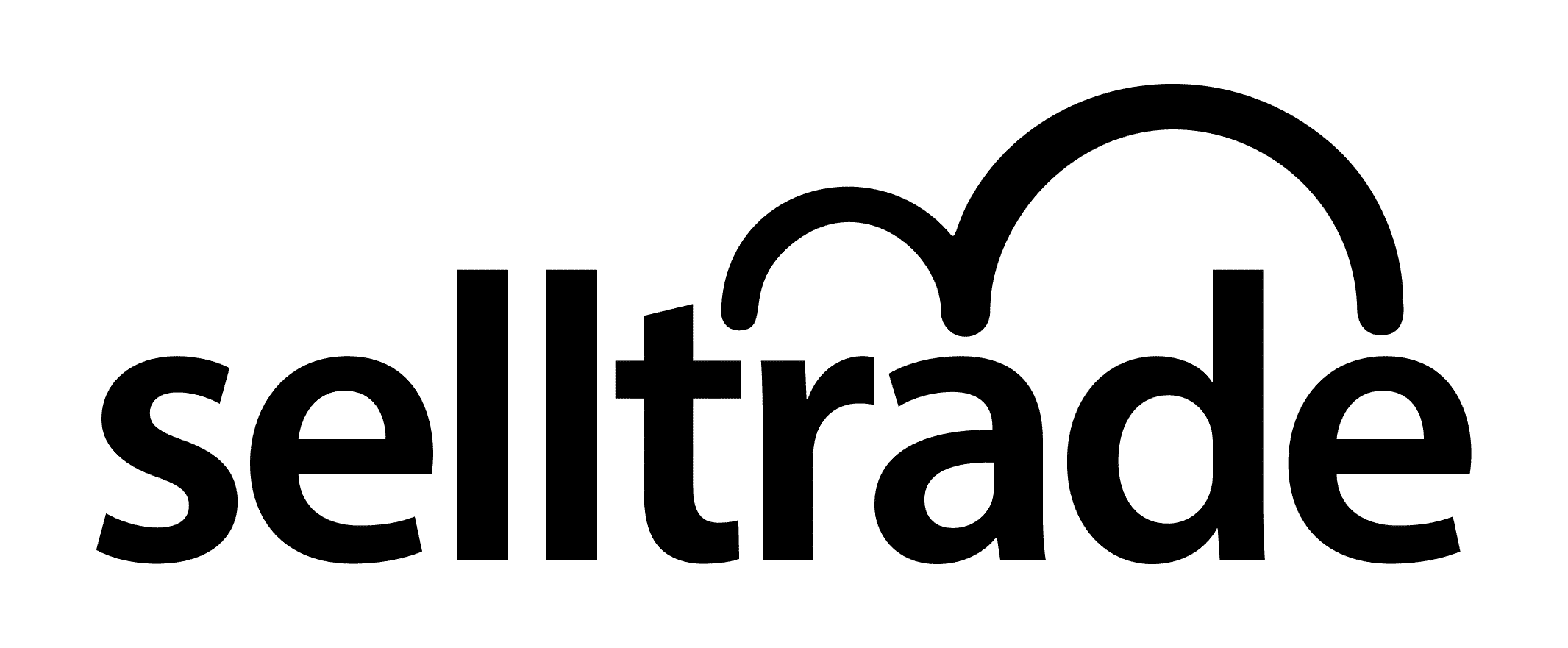 The selltrade logo on a green background.